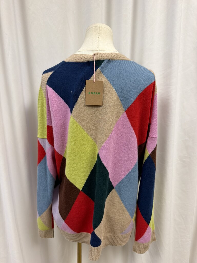 Boden Color Block Crew Neck Sweater NWT (Originally $199)