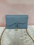 Dior Leather Saddle Chain Handbag w/ Box & Dustbag