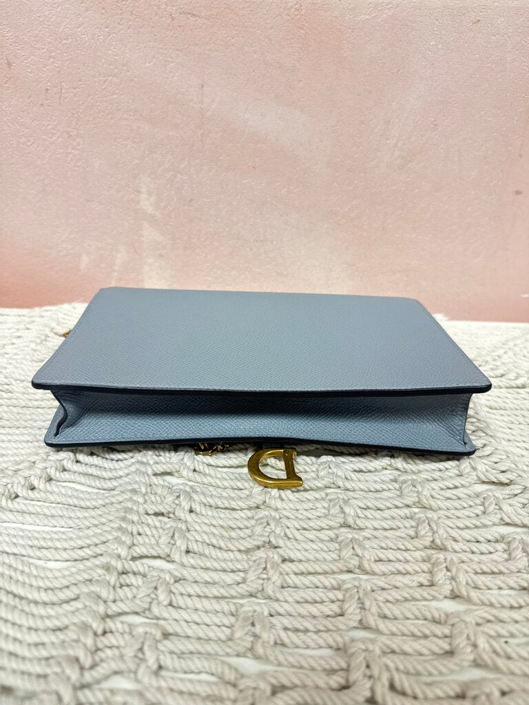 Dior Leather Saddle Chain Handbag w/ Box & Dustbag