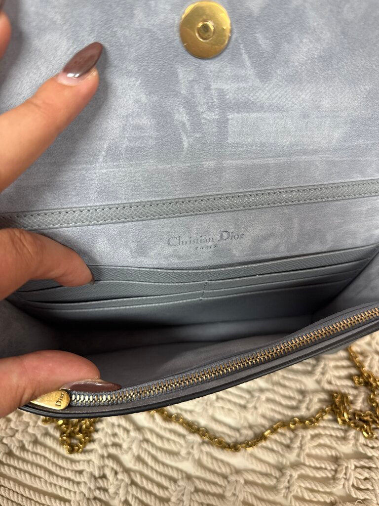 Dior Leather Saddle Chain Handbag w/ Box & Dustbag