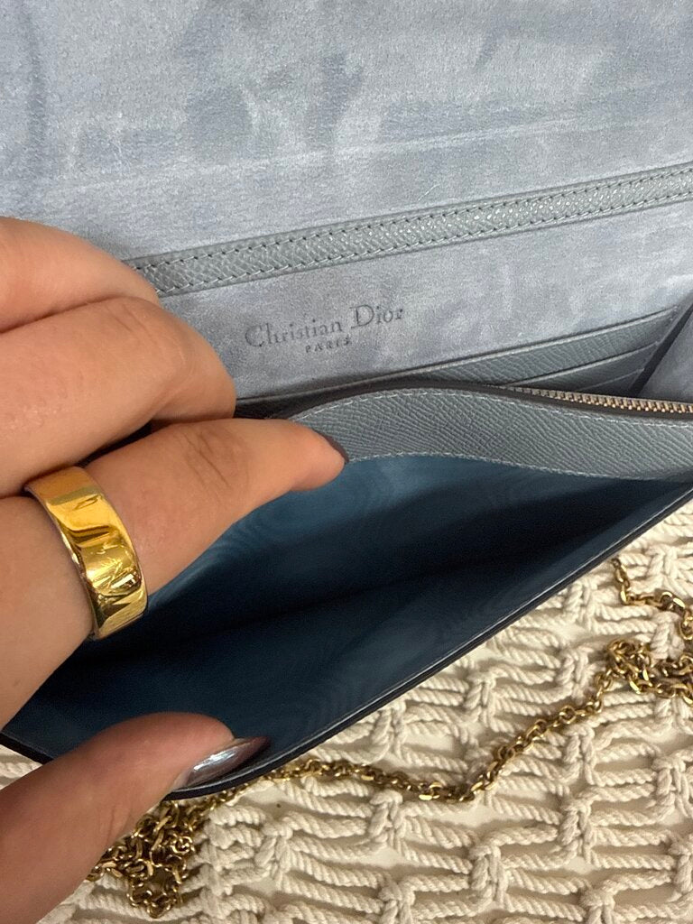 Dior Leather Saddle Chain Handbag w/ Box & Dustbag