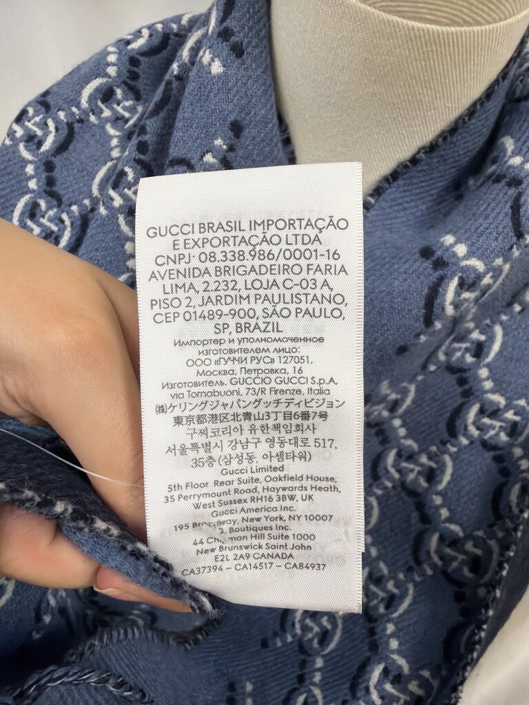 Gucci Shadow Monogram Wool Scarf