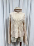 Jenni Kayne Cable Knit Wool/Cashmere Blend Turtleneck