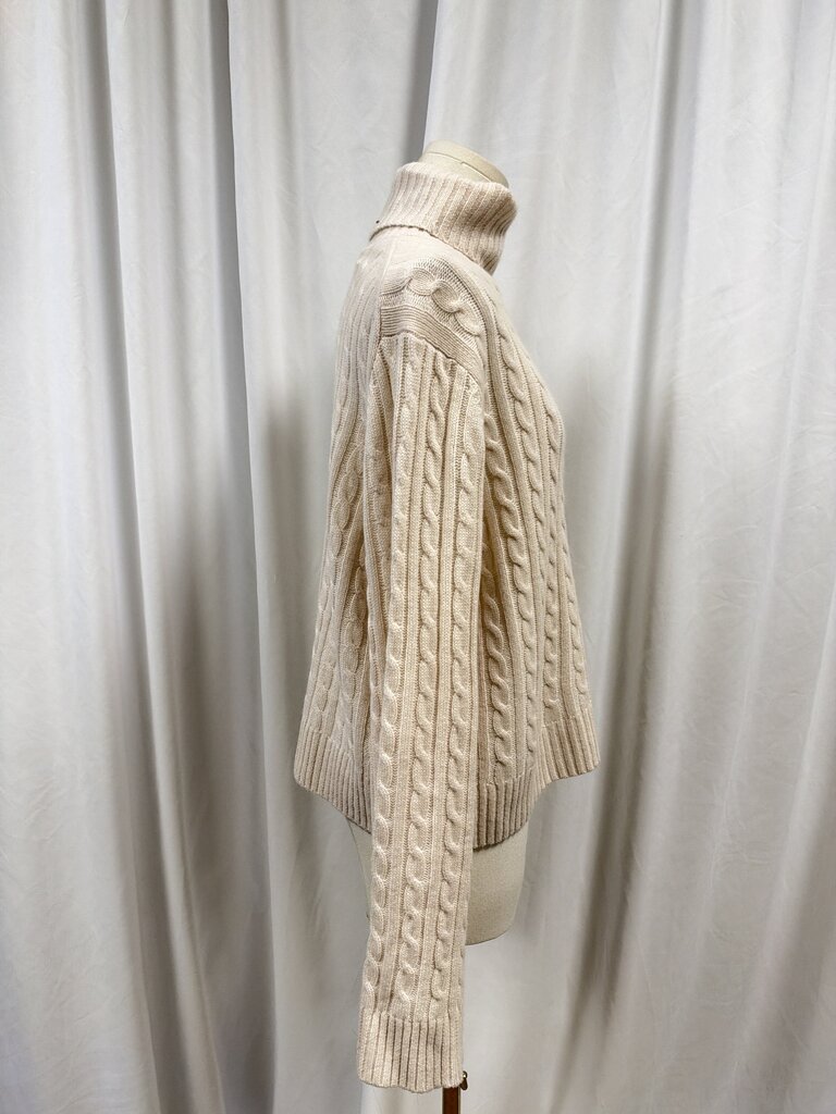 Jenni Kayne Cable Knit Wool/Cashmere Blend Turtleneck
