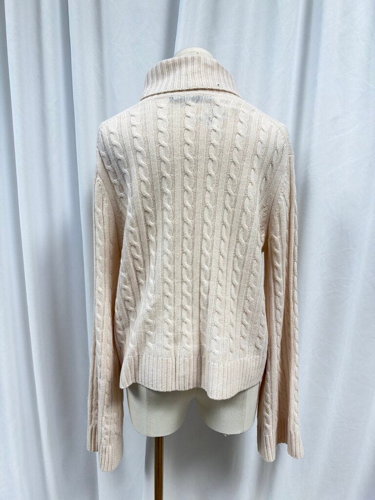 Jenni Kayne Cable Knit Wool/Cashmere Blend Turtleneck