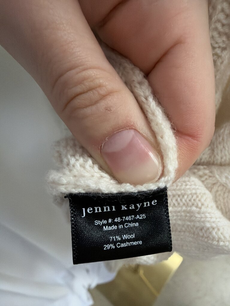Jenni Kayne Cable Knit Wool/Cashmere Blend Turtleneck