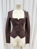 Staud Square Neck Long Sleeve