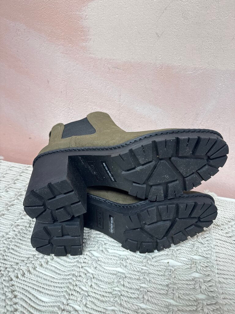 Vince Dark Olive Suede Ankle Boot (water repellent)