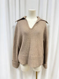 Jenni Kayne V-Neck Collared Cashmere Sweater