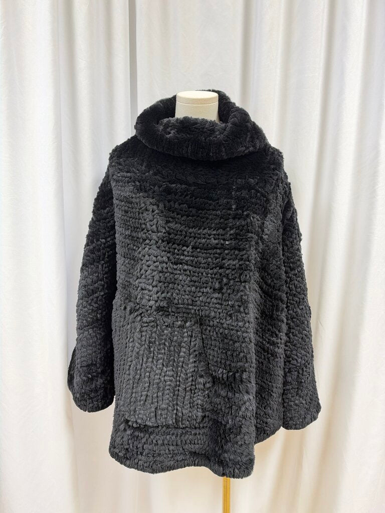 Sherry Cassin Dyed Rabbit Poncho