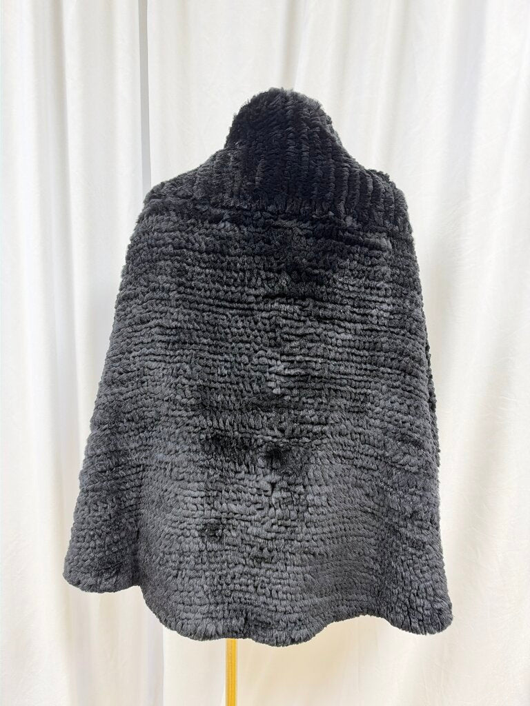 Sherry Cassin Dyed Rabbit Poncho