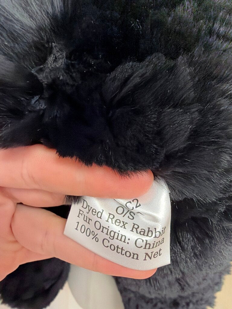 Sherry Cassin Dyed Rabbit Poncho