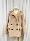 Free People Faux Fur Double Breasted Coat