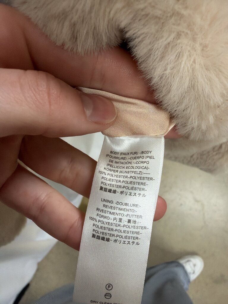 Free People Faux Fur Double Breasted Coat