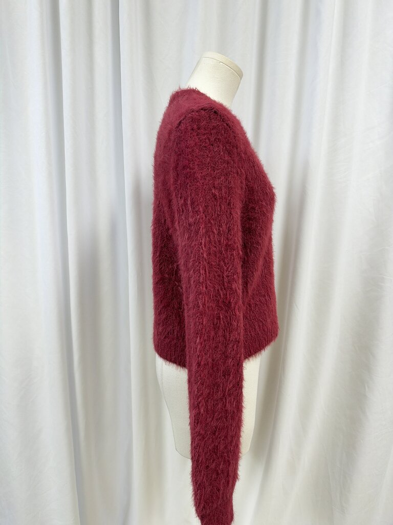 Free People Cotton Blend Mohair Heart Button Sweater