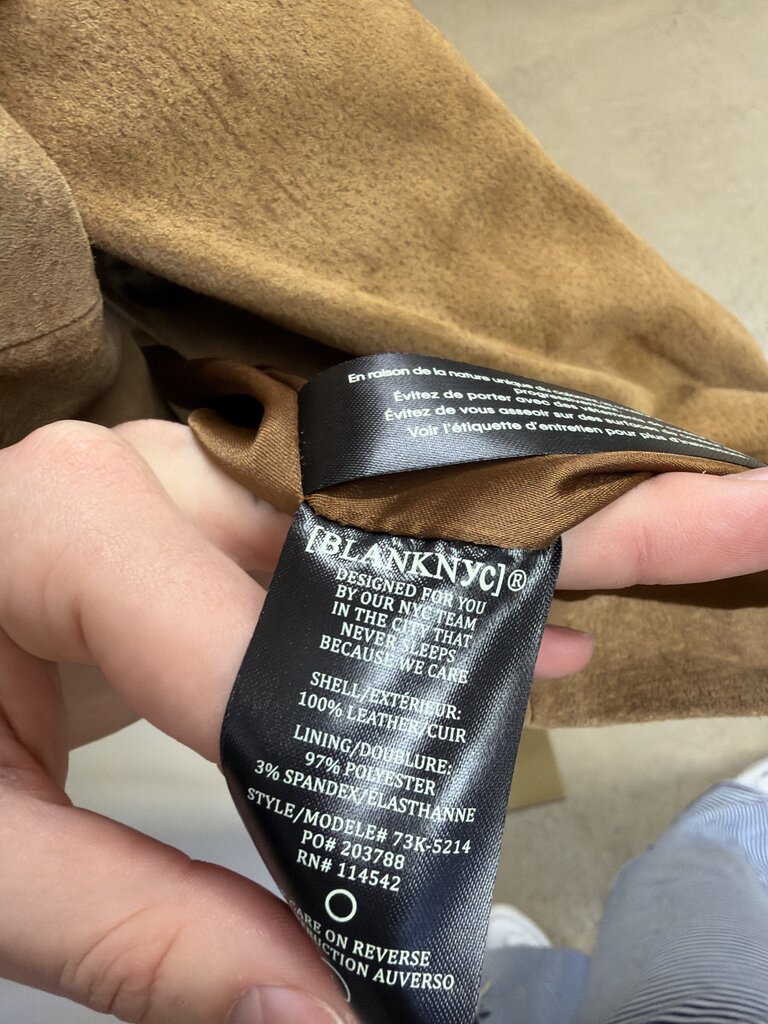 Blank NYC Leather Midi Length "Dirt Bike" Jacket NWT (Originally $228)