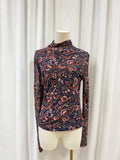 Evereve Sheer Long Sleeve Floral Top