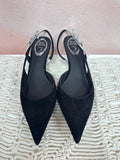 Rene Caovilla Suede Bow Embellished Pump w/ Box & Dustbag