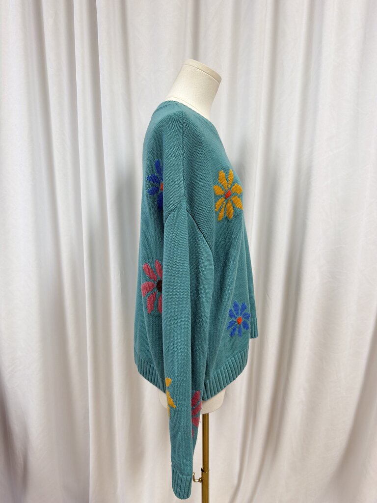 Rails Flower Print Crew Neck Sweater