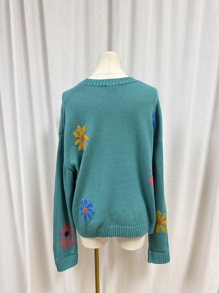 Rails Flower Print Crew Neck Sweater