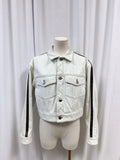 Louis Vuitton Light Denim Jacket w/Leather LV Trim