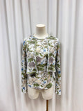 BYRD Floral Print Ribbed Top & Cardigan Set