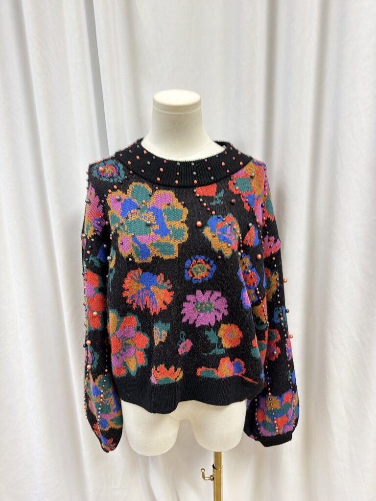 Farm Rio Embellished Printed Crew Neck NWT (Originally $250)