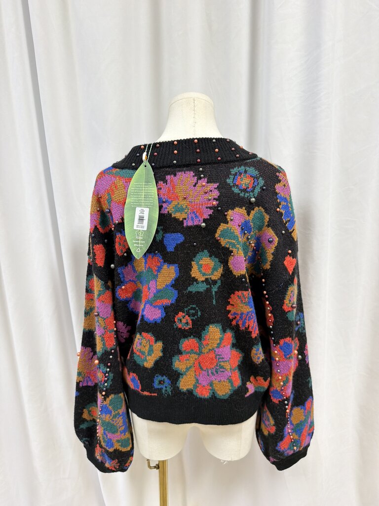 Farm Rio Embellished Printed Crew Neck NWT (Originally $250)