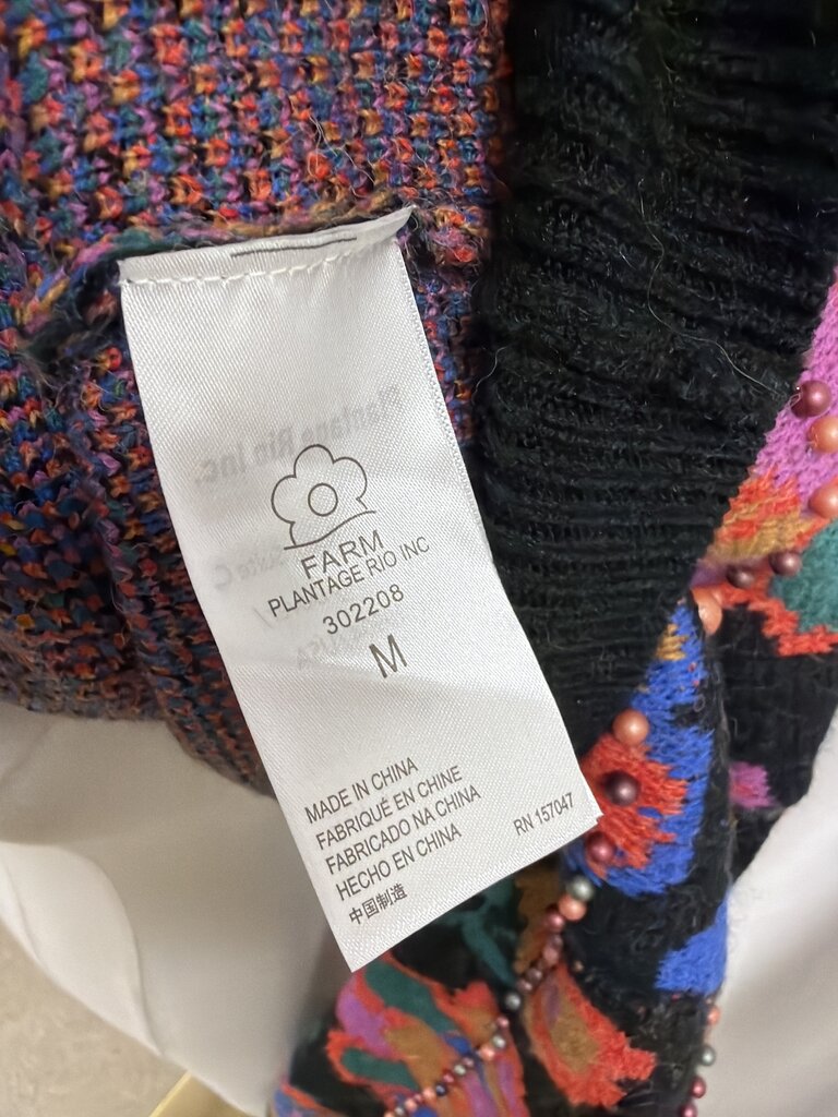 Farm Rio Embellished Printed Crew Neck NWT (Originally $250)