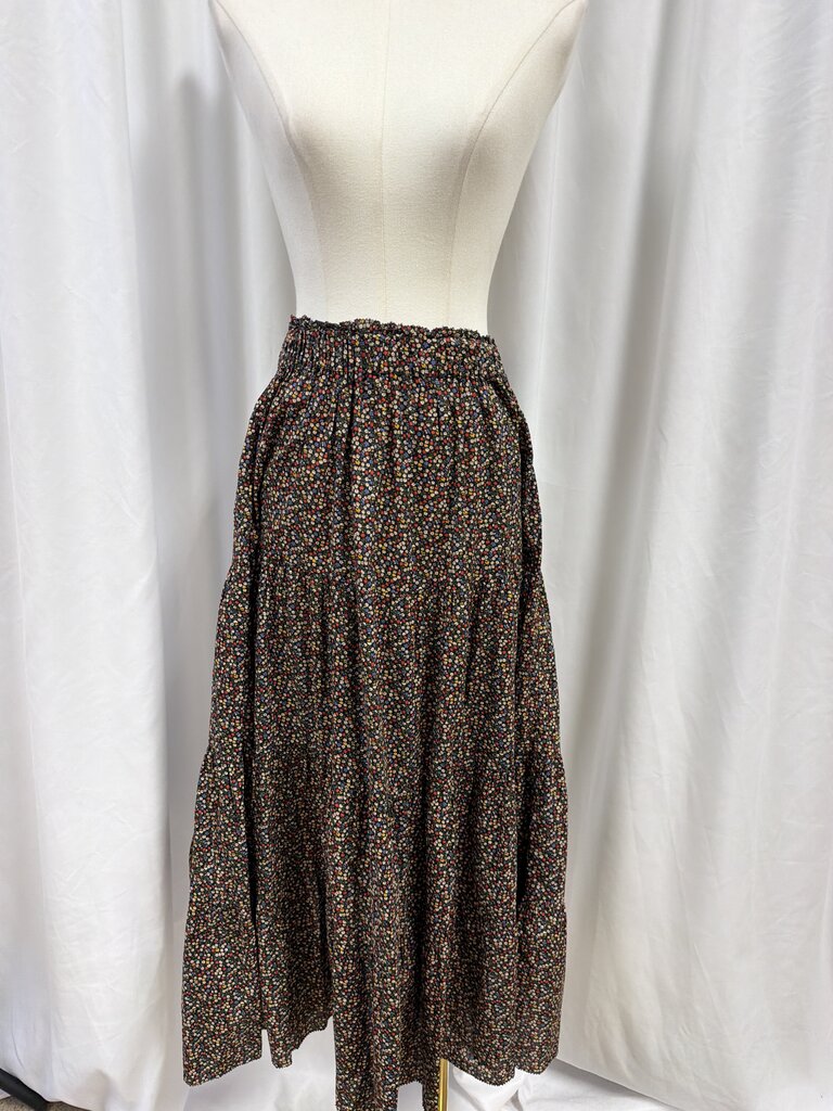The Great Black Floral Maxi Skirt