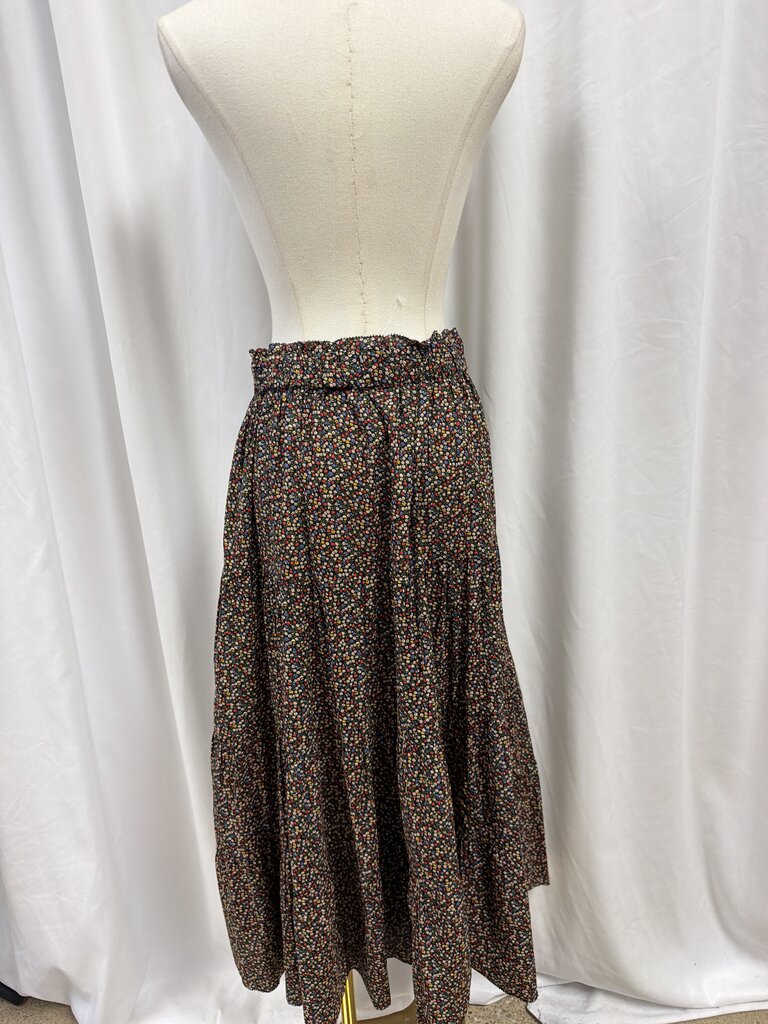 The Great Black Floral Maxi Skirt