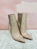 Louboutin Croc Embossed Bootie NWT