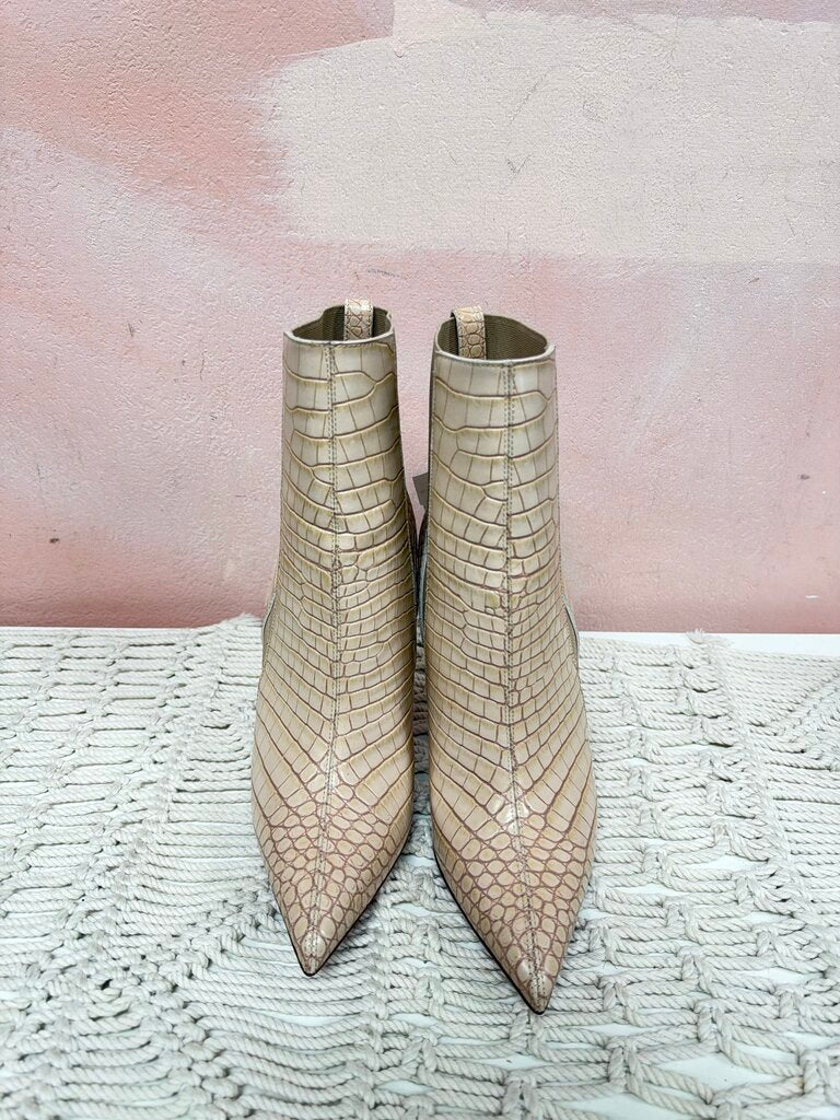 Louboutin Croc Embossed Bootie NWT