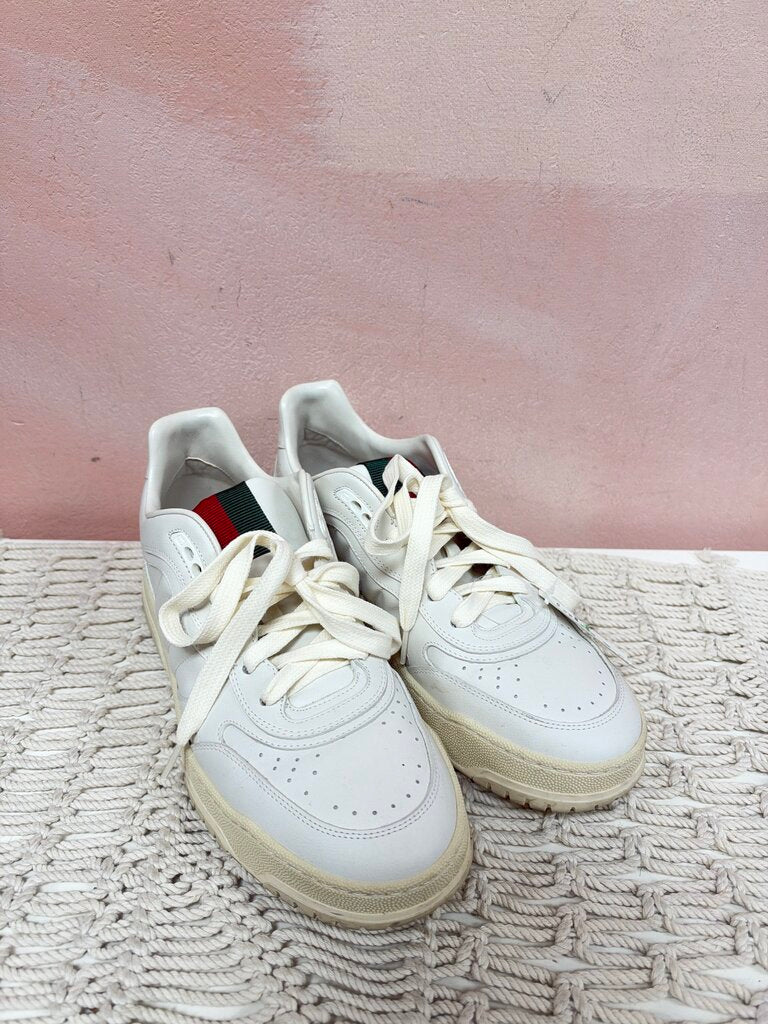 Gucci Web Accent Leather Sneaker (Excellent Condition) w/box