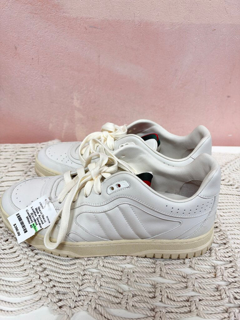 Gucci Web Accent Leather Sneaker (Excellent Condition) w/box