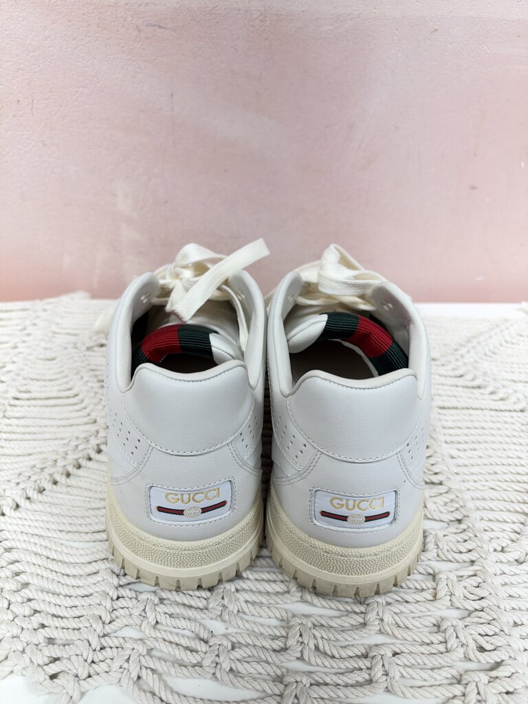 Gucci Web Accent Leather Sneaker (Excellent Condition) w/box