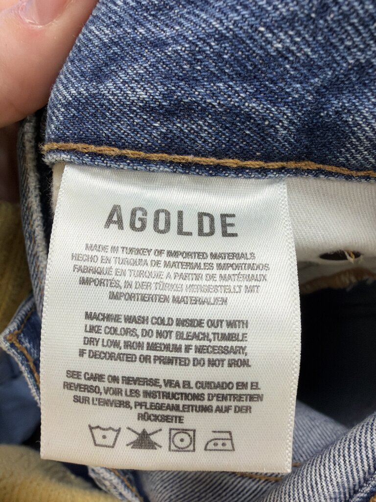 AGolde Straight Leg Button Jeans