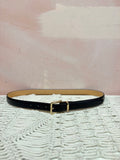 AYR Black Leather Belt (Small Buckle)