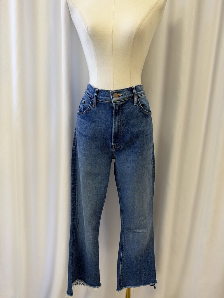 Mother Raw Hem Cropped Jean