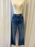 Mother Raw Hem Cropped Jean