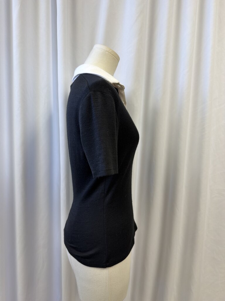 rag & bone Collared Black Top