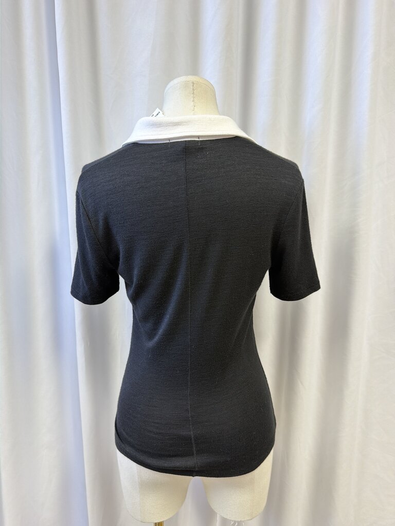 rag & bone Collared Black Top