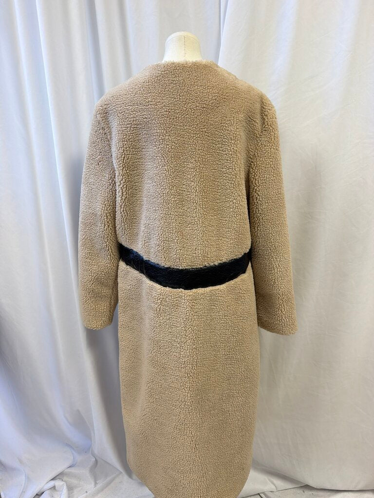 Saint Art Long Faux Shearling Coat NWT