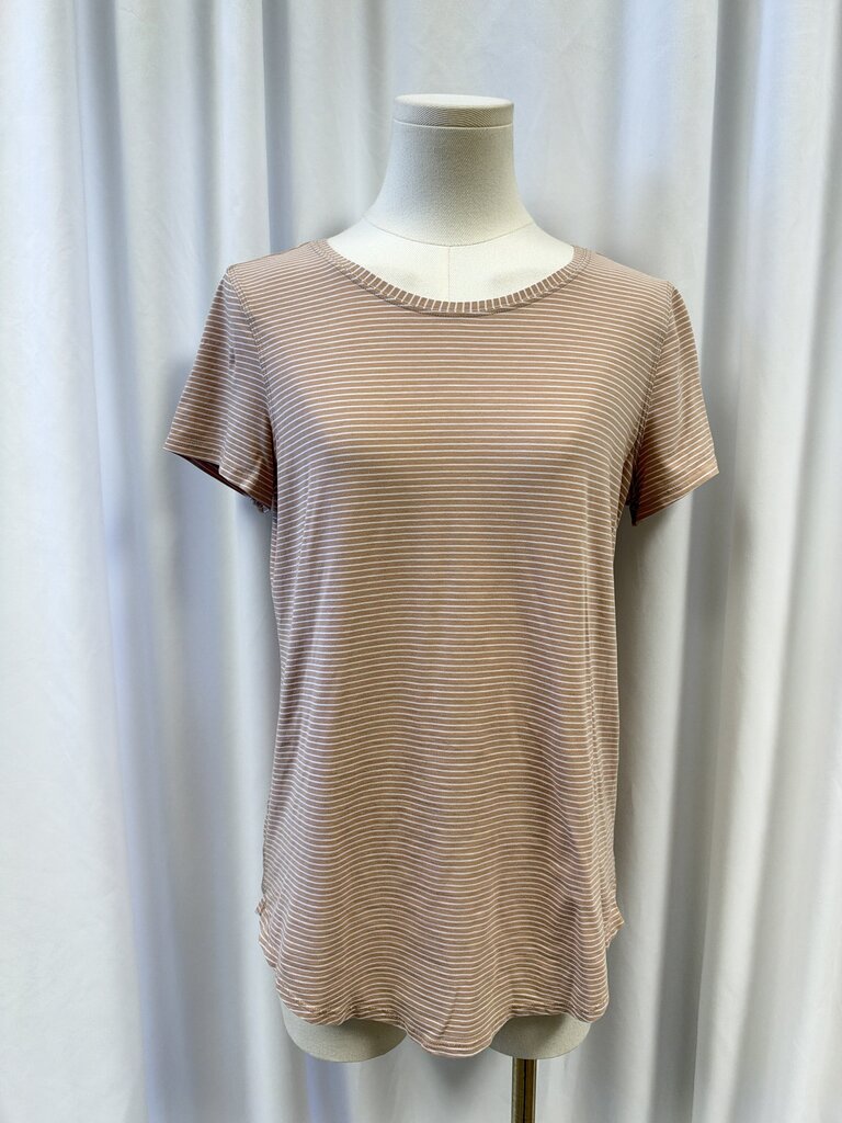 Lululemon Striped Short Sleeve V-Neck