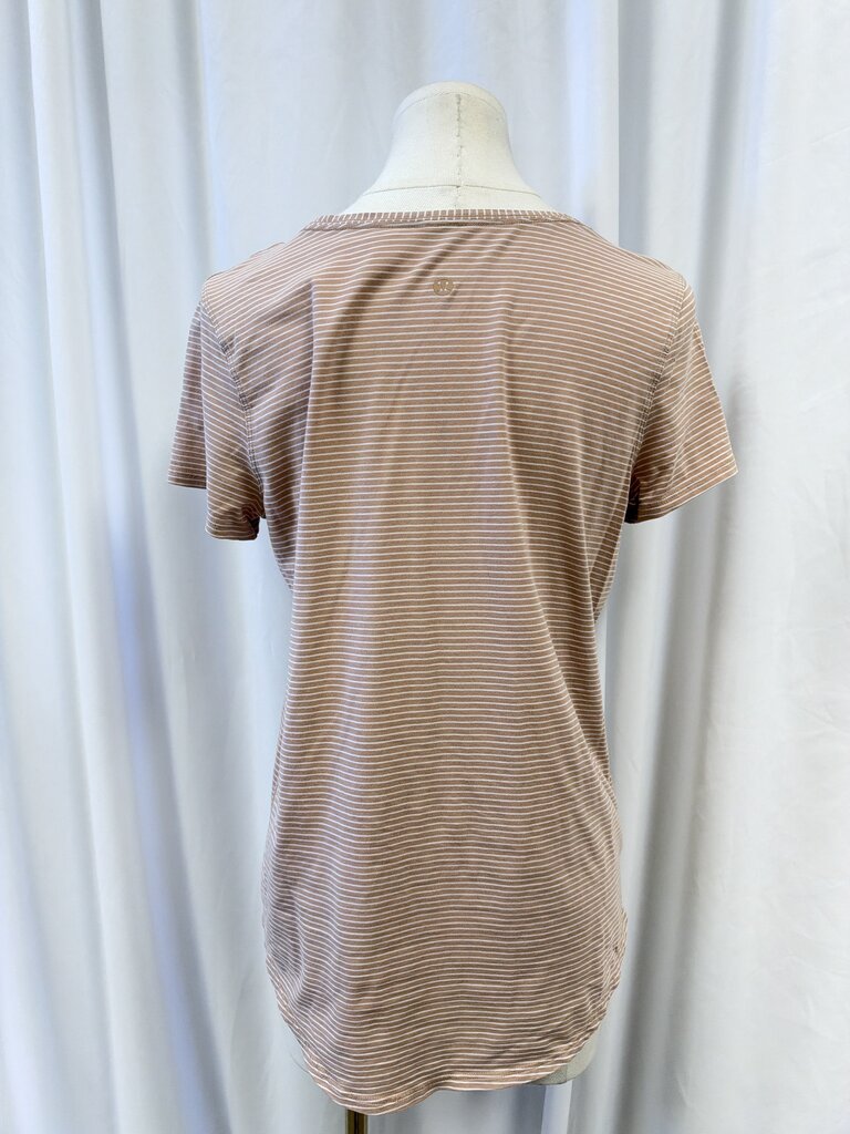 Lululemon Striped Short Sleeve V-Neck