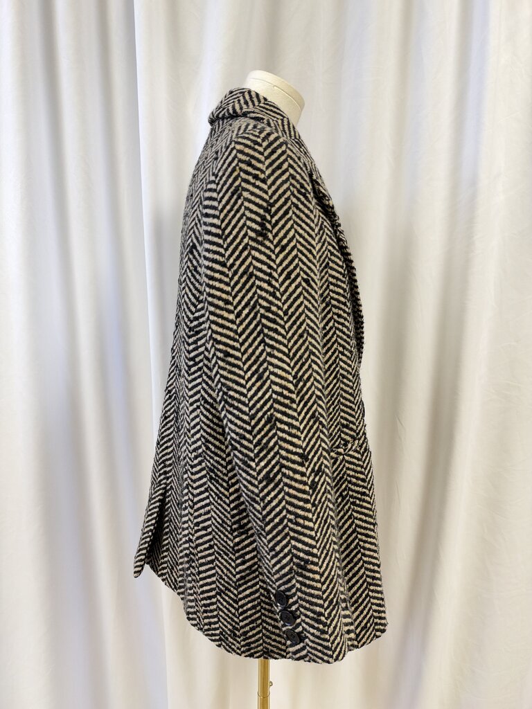 Anine Bing Wool Blend Tweed Printed Jacket