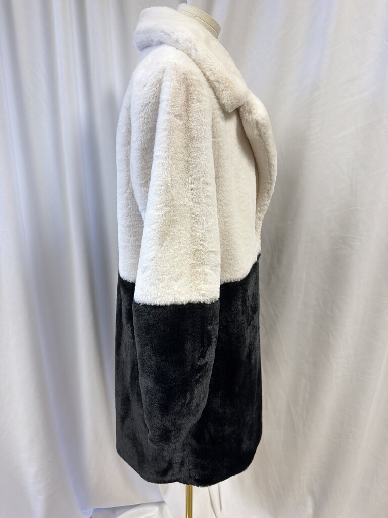 Moonflower Faux Fur Colorblock Coat