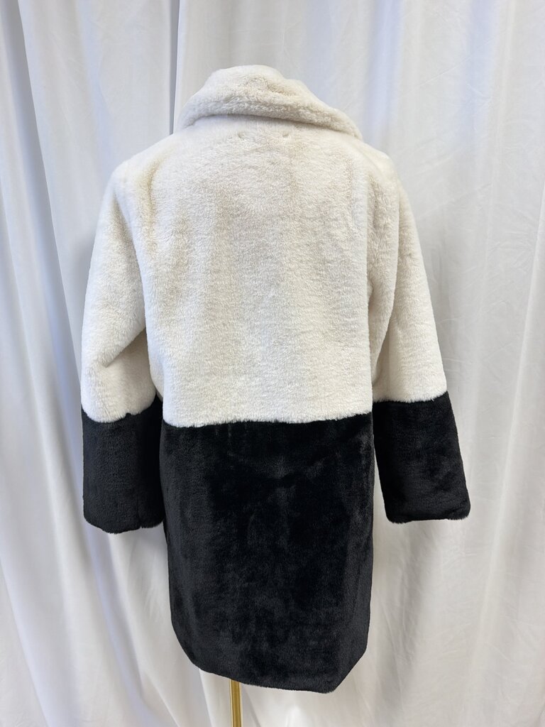 Moonflower Faux Fur Colorblock Coat