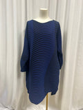 Issey Miyake Blue Striped Tunic Top