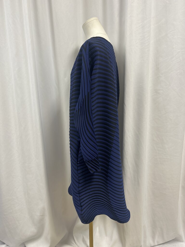 Issey Miyake Blue Striped Tunic Top